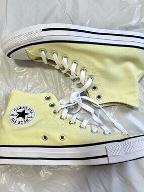 NEW Converse Women Shoes 8 Casual Yellow Sneakers All Star